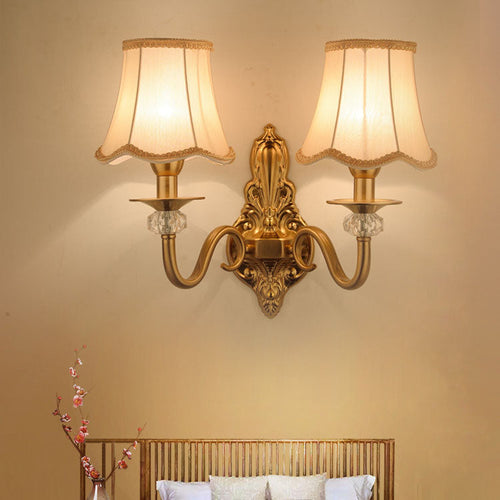 Luxury Hardware Kraft Paper 1/2-Light Wall Sconce Lamp