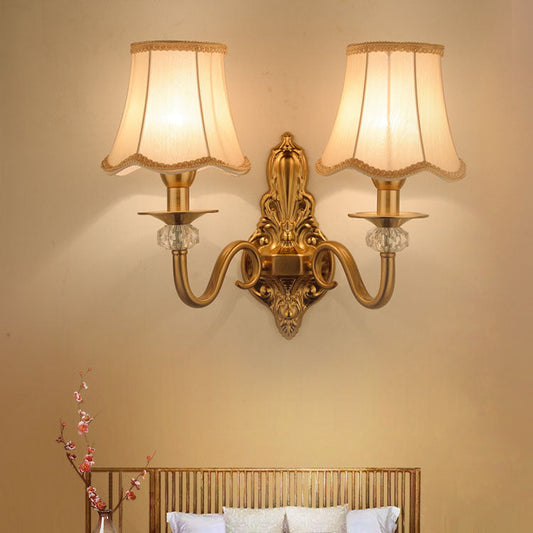 Luxury Hardware Kraft Paper 1/2-Light Wall Sconce Lamp