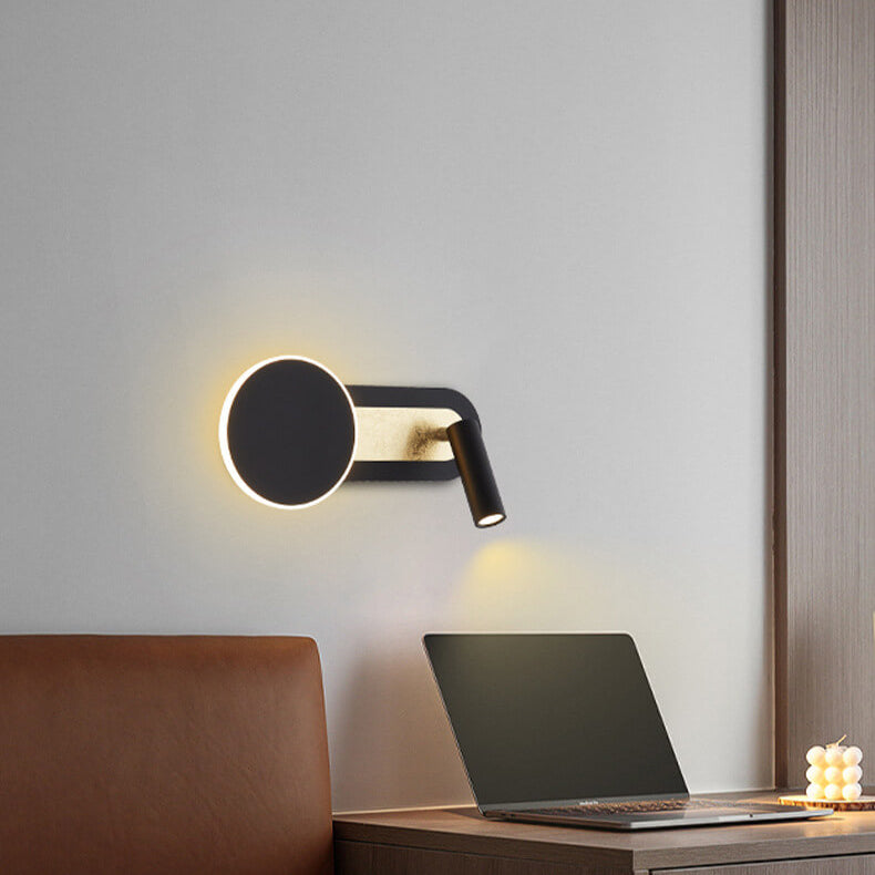 Aluminum Acrylic Cylindrical Rotatable LED Wall Sconce Lamp