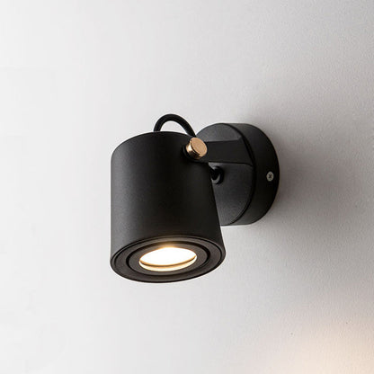 Minimalist Rotatable Cylinder Iron 1-Light Wall Sconce Lamp