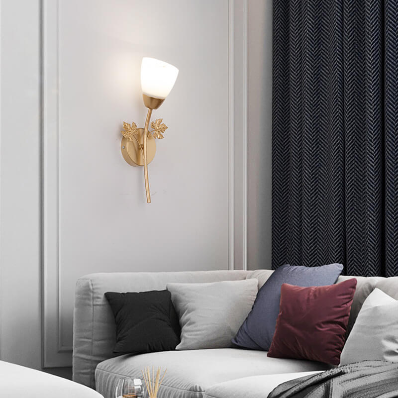 Scandinavian Flower Bud Shape 1/2-Light Wall Sconce Lamp