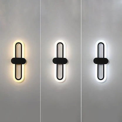 Simplicity Oval Iron Acrylic LED Wall Sconce Lamp