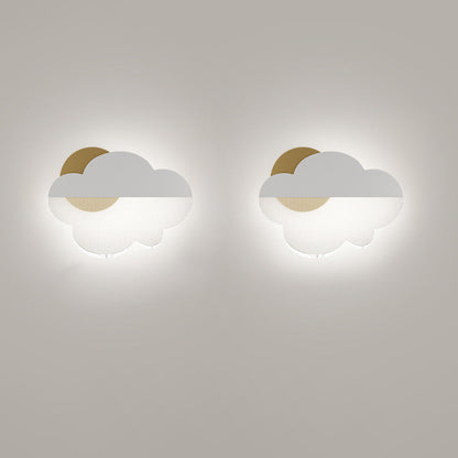 Modern Art Deco Iron Acrylic Cloud LED Wall Sconce Lamp