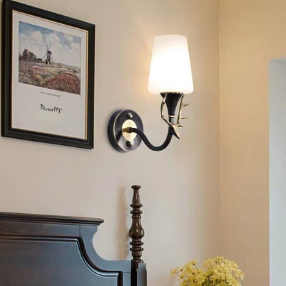 Full Exquisite Deer Head Design 1/2-Light Wall Sconce Lamp