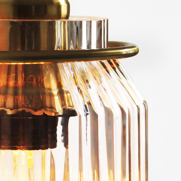 Modern Luxury Cylinder Iron Glass 1-Light
