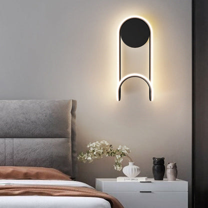 Scandinavian Acrylic Round Hook Led Wall Sconce Lamp