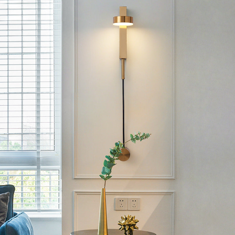 Minimalist Long Aluminum Iron Acrylic LED Wall Sconce Lamp