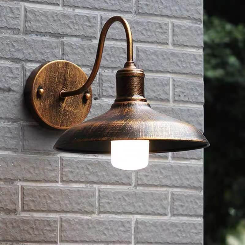 Loft Outdoor Waterproof 1-Light Bent Arm Wall Sconce Lamp