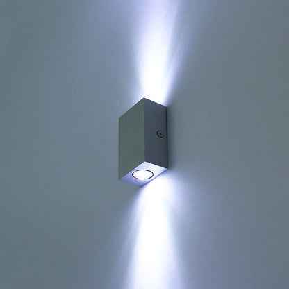 Simplicity Waterproof Aluminum Cubic LED Wall Sconce Lamp