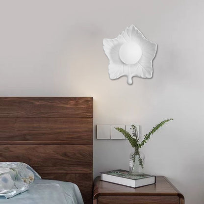 Creative Resin Glass Maple Leaf 1-Light Wall Sconce Lamp