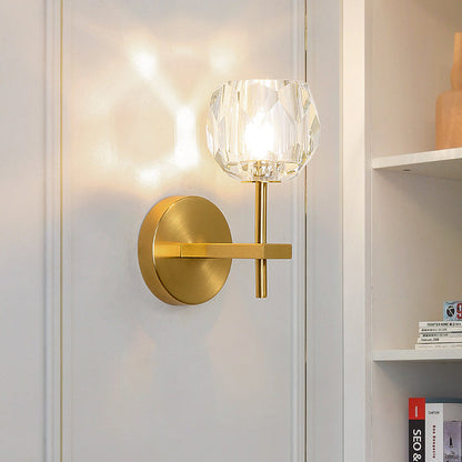Mid-Century Iron Straight Pole 1-Light Wall Sconce Lamp