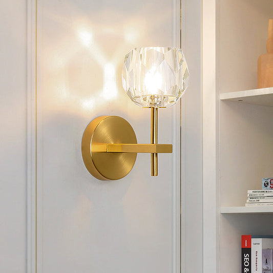 Mid-Century Iron Straight Pole 1-Light Wall Sconce Lamp