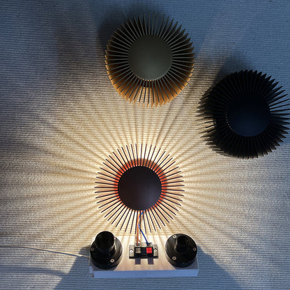 Aluminum Round Sun Flower Design LED Wall Sconce Lamp