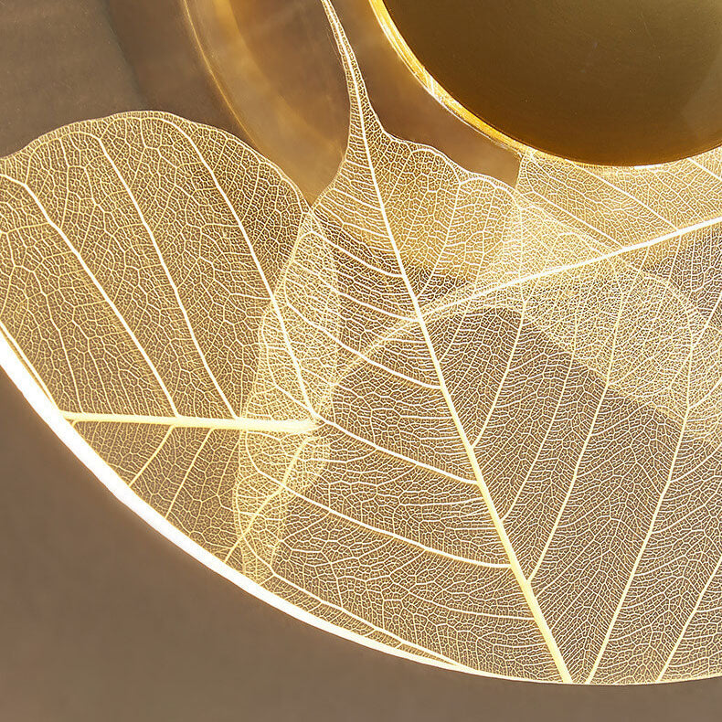Light Pattern Round Iron Acrylic LED Wall Sconce Lamp