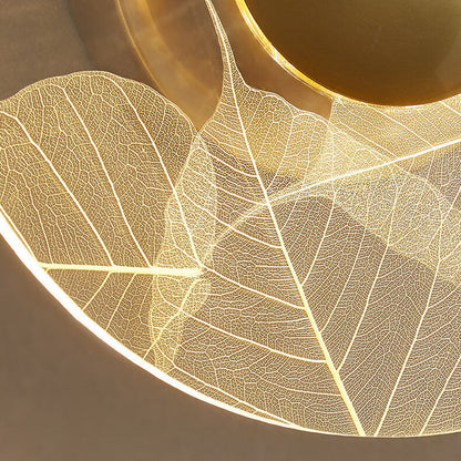 Light Pattern Round Iron Acrylic LED Wall Sconce Lamp
