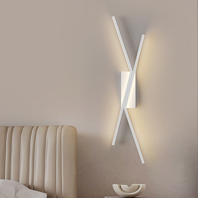 Iron Aluminum Silica Cubic Line LED Wall Sconce Lamp