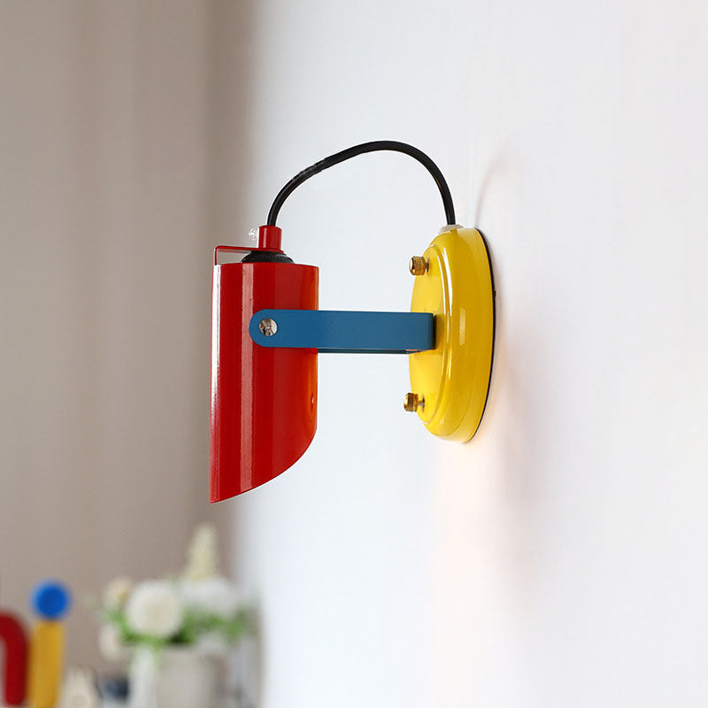 Scandinavian Cylinder 1-Light Adjustable Wall Sconce Lamp