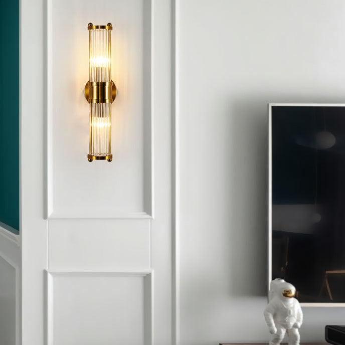 Scandinavian Base Iron Crystal 1/2 Light Wall Sconce Lamp