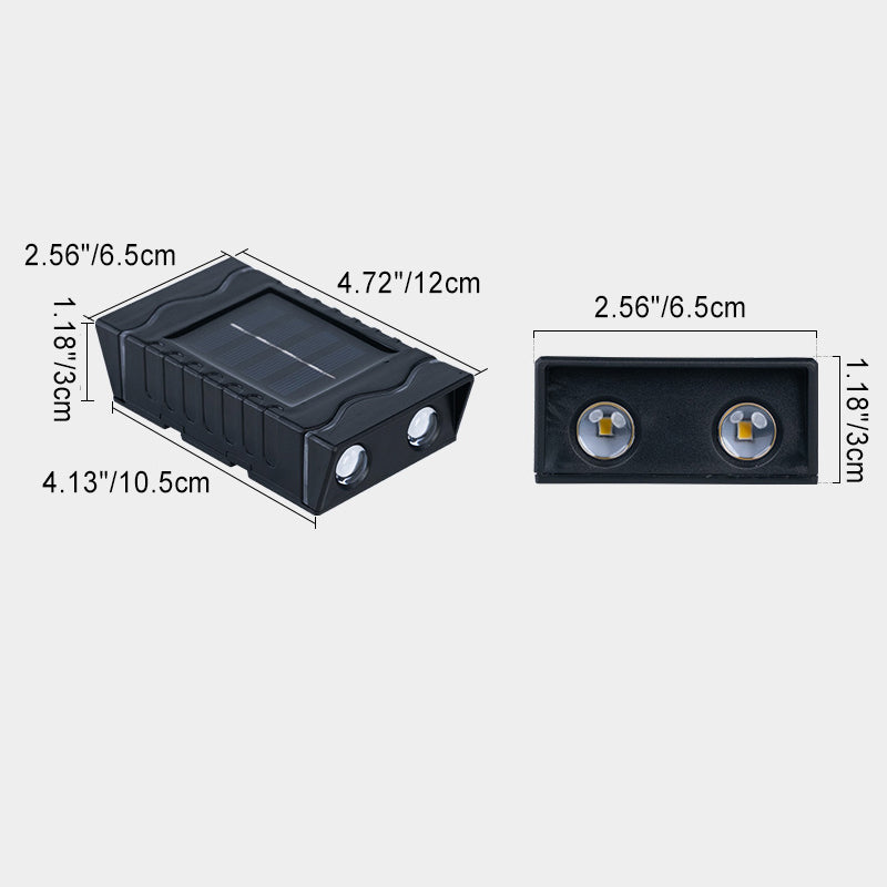 Farmhouse Solar ABS PS Cuboid LED Wall Sconce Lamp