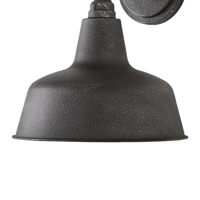 Waterproof Frosted Texture Iron 1-Light Wall Sconce Lamp