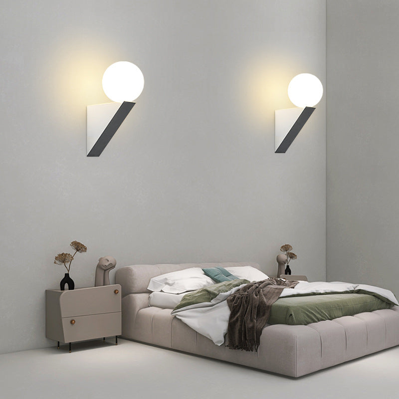 Triangle Orb Iron Plastic 1-Light Wall Sconce Lamp