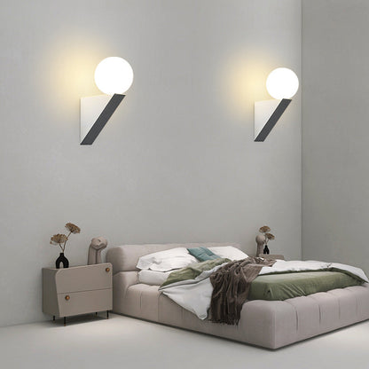 Triangle Orb Iron Plastic 1-Light Wall Sconce Lamp