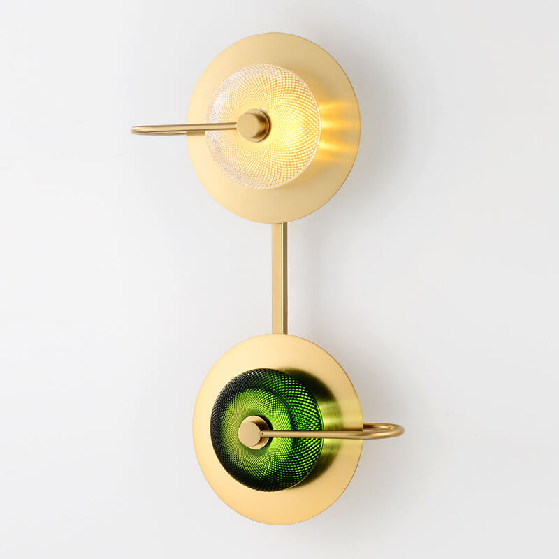Modern Luxury Iron Glass Round LED Wall Sconce Lamp