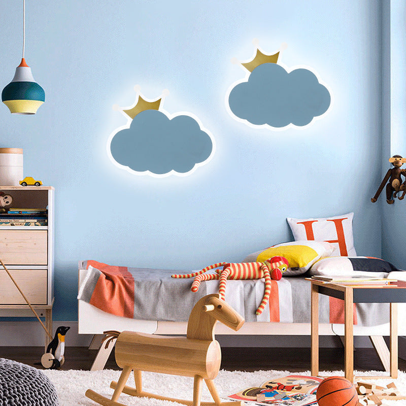 Creative Crown Clouds Iron LED Wall Sconce Lamp