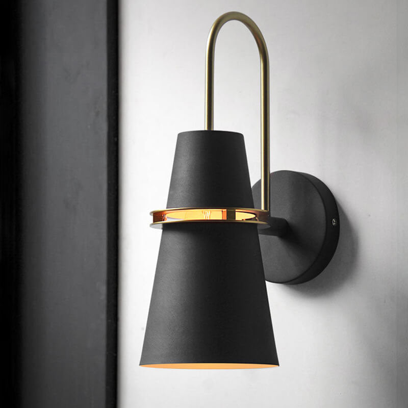 Scandinavian Horn Iron 1-Light Wall Sconce Lamp