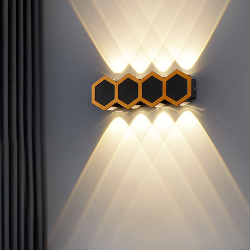 Waterproof Honeycomb Shape PC Lens LED Wall Sconce Lamp