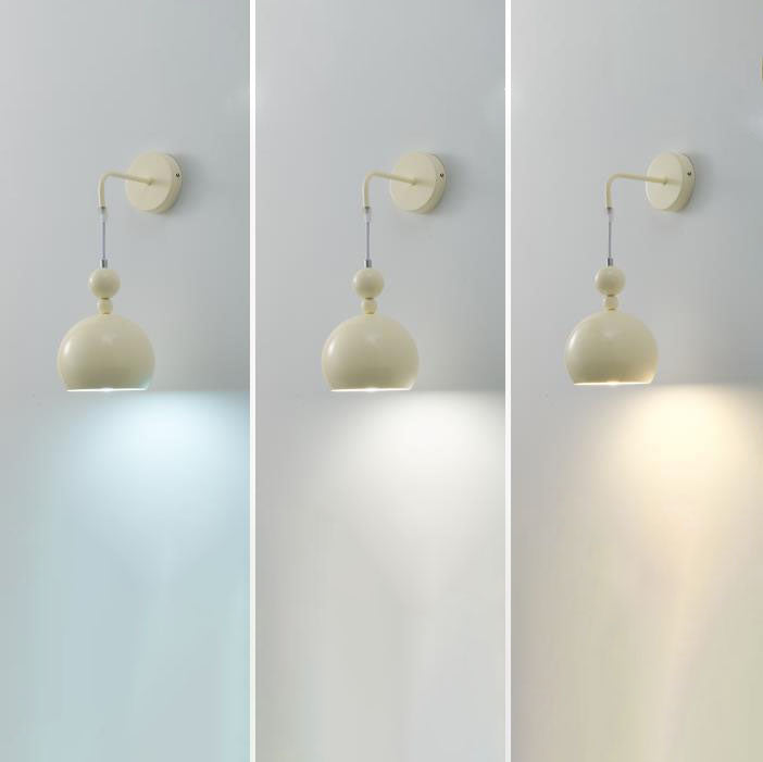 Scandinavian Gourd Iron Glass 1-Light Wall Sconce Lamp