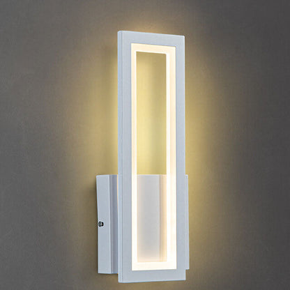 Solid Color Rectangular Acrylic LED Wall Sconce Lamp