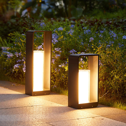 Modern Square Stainless LED Outdoor Lawn Landscape Light
