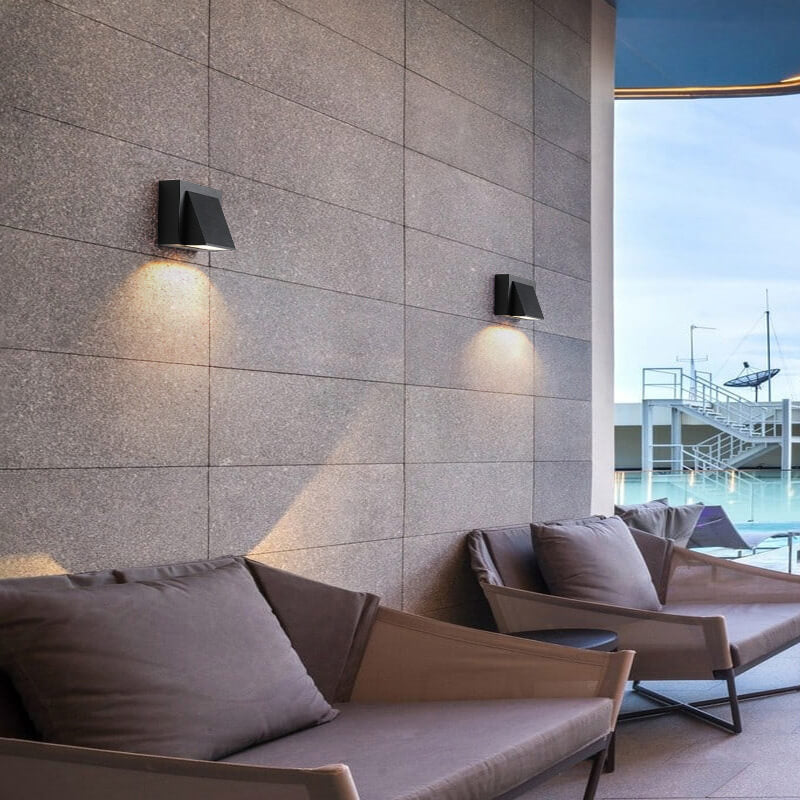 Geometric Square LED Outdoor Waterproof Wall Sconce Lamp