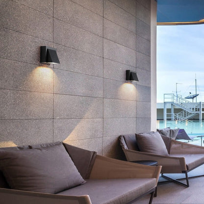 Geometric Square LED Outdoor Waterproof Wall Sconce Lamp