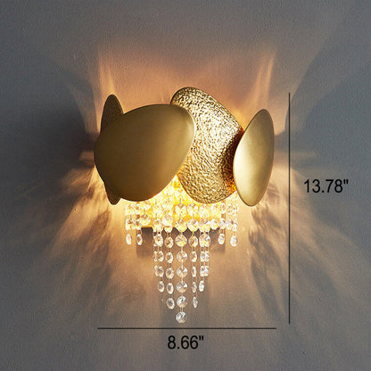 Luxury Crystal Tassel Gold 2/3 Light Wall Sconce Lamp