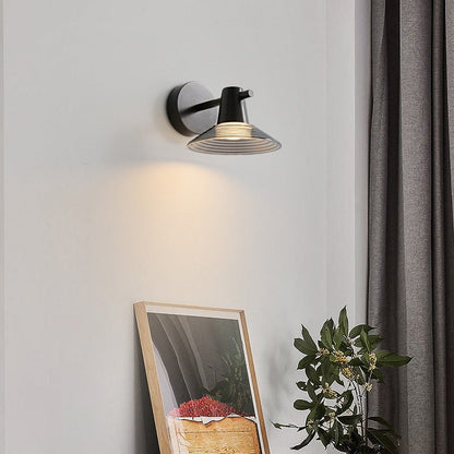 Nordic Full Copper Acrylic Conical LED Wall Sconce Lamp