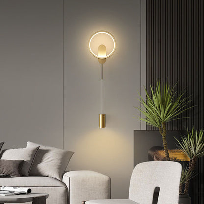 Luxury Wrought Iron Acrylic Cylinder LED Wall Sconce Lamp