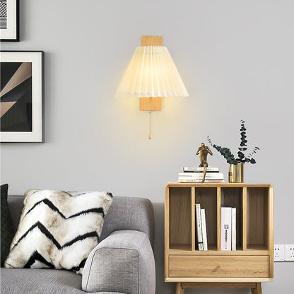 Nordic Iron PVC Cubic Pleated 1-Light Wall Sconce Lamp