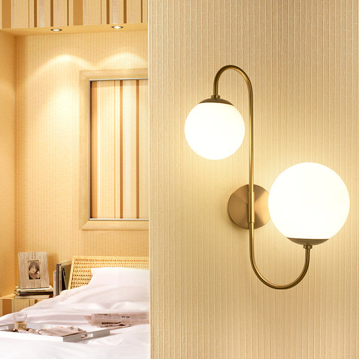 Industrial Magic Bean Glass 2-Light Wall Sconce Lamp