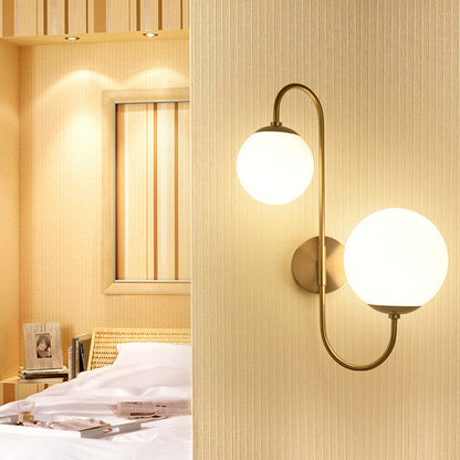 Industrial Magic Bean Glass 2-Light Wall Sconce Lamp