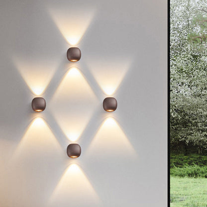 Modern Simplicity Aluminum Spherical LED Wall Sconce Lamp