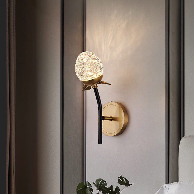 Luxury Crystal Apple Branch 1/2 Light Wall Sconce Lamp