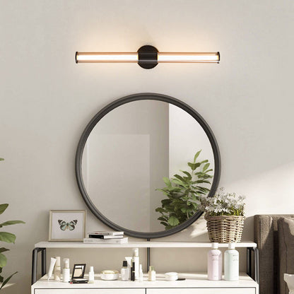 Minimalist Cylindrical Copper Glass LED Wall Sconce Lamp