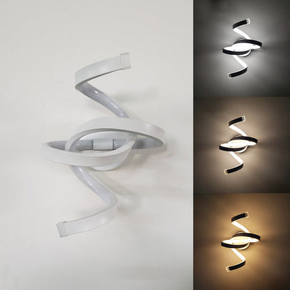 Creative Bar Wave Aluminium Acrylic LED Wall Sconce Lamp