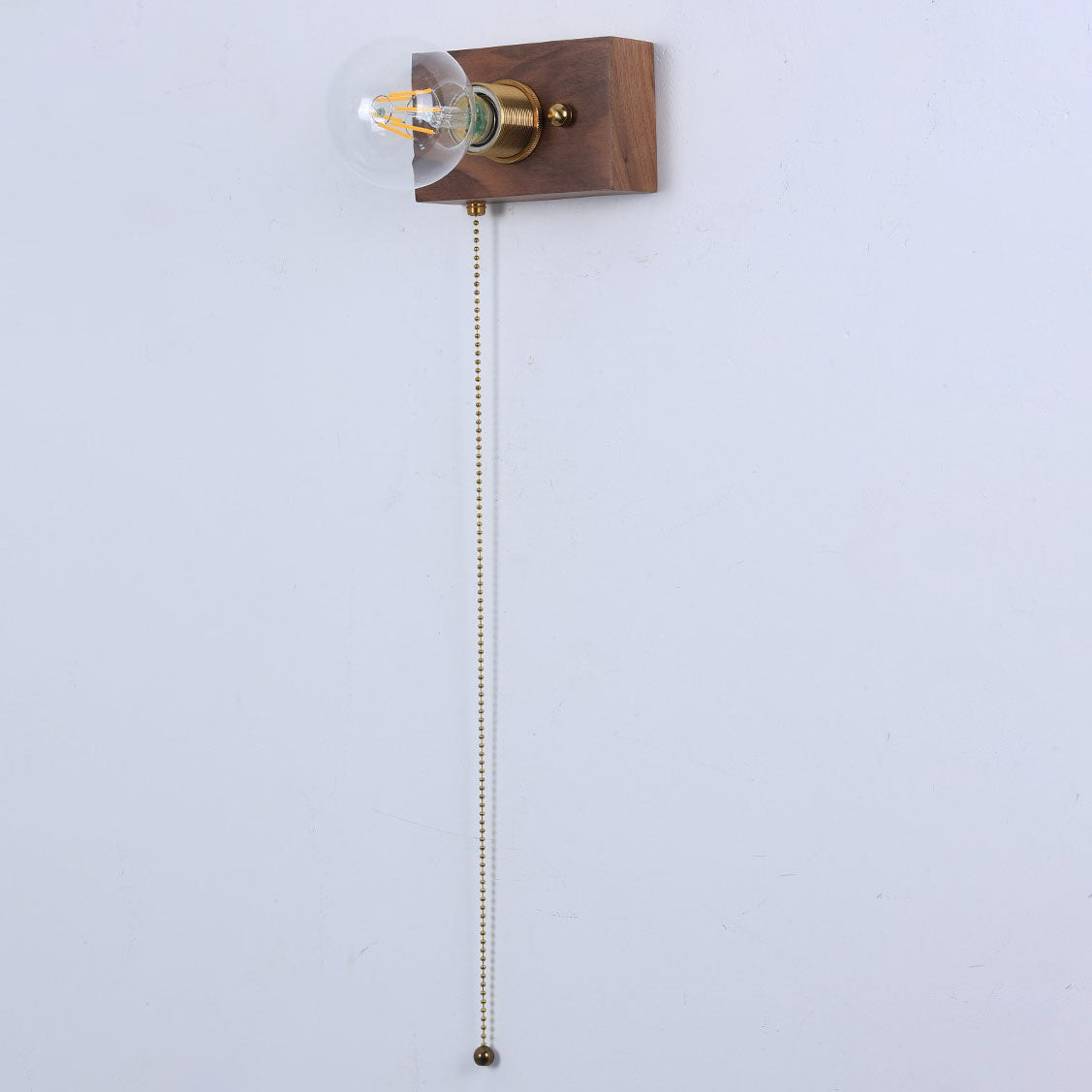 Traditional Rectangle Iron Wood 1-Light Wall Sconce Lamp