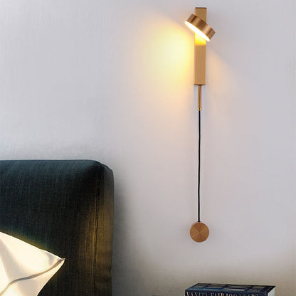 Hardware Acrylic Rotatable Round Shade LED Wall Sconce Lamp