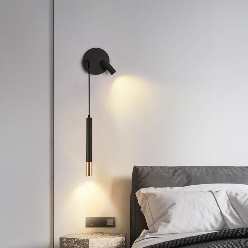 Minimalist Long Cylindrical Spotlight LED Wall Sconce Lamp