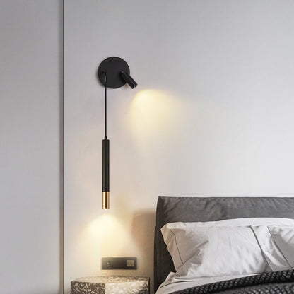 Minimalist Long Cylindrical Spotlight LED Wall Sconce Lamp