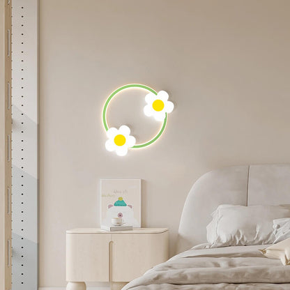 Minimalist Iron Sunflower Acrylic LED Wall Sconce Lamp